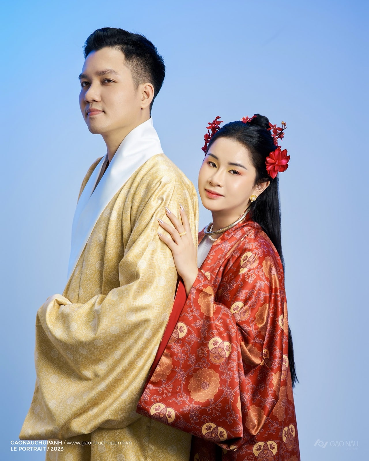 Gạo Nâu 파인아트 아오자이 & 궁중 의상 문화 포트레이트 — 샘플 4