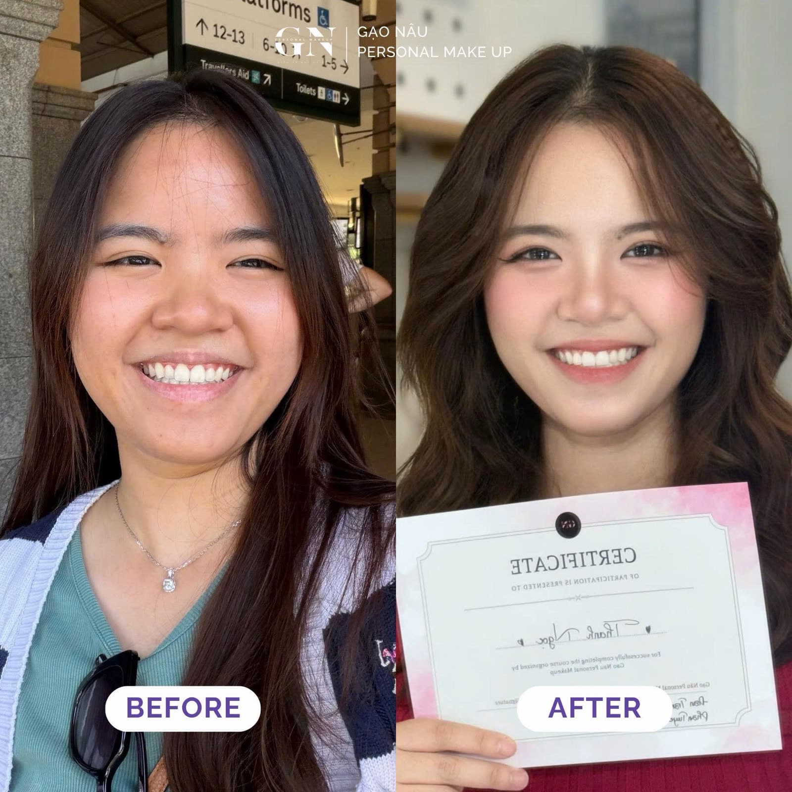 Makeup and styling before after at Gạo Nâu — sample 2